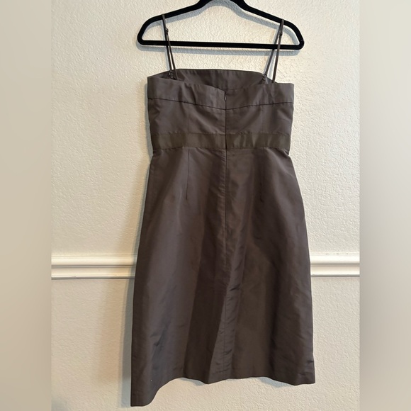 Vintage J.CREW Emma Silk Faille Dress Espresso size 6 - Picture 2 of 4